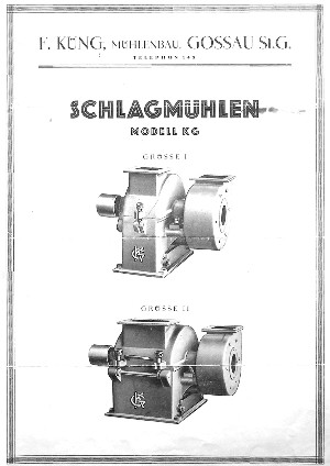 F. Küng Mühlenbau Gossau SG  Schlagmühlen Modell KG