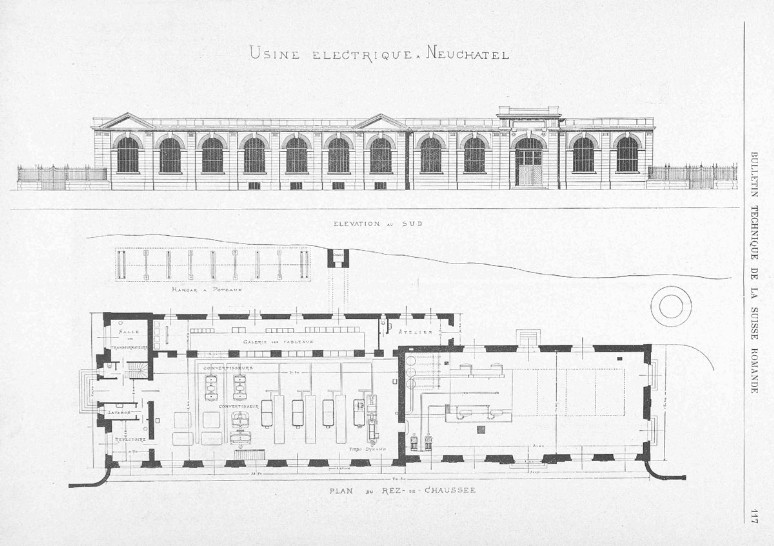 Usine électrique à vapeur de Neuchâtel /Dampfkraftwerk Neuenburg NE