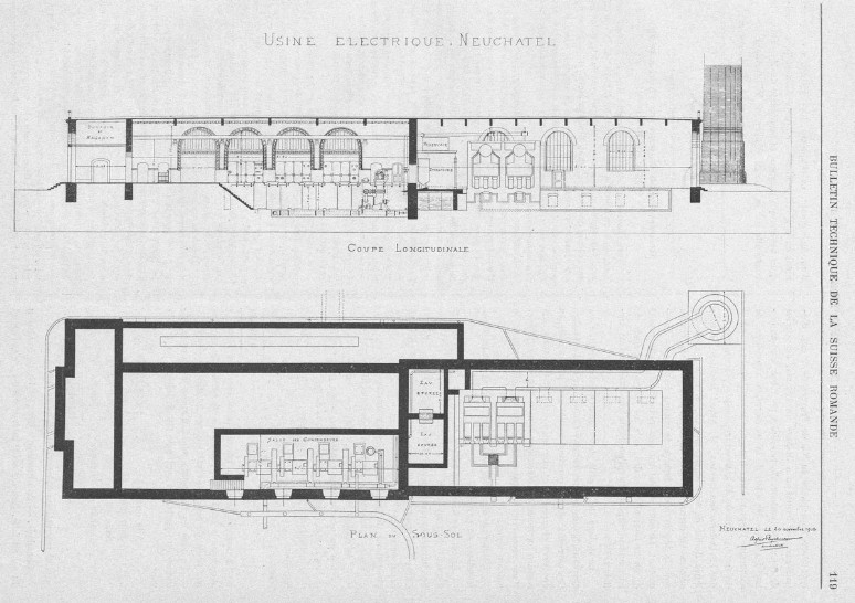 Usine électrique à vapeur de Neuchâtel /Dampfkraftwerk Neuenburg NE