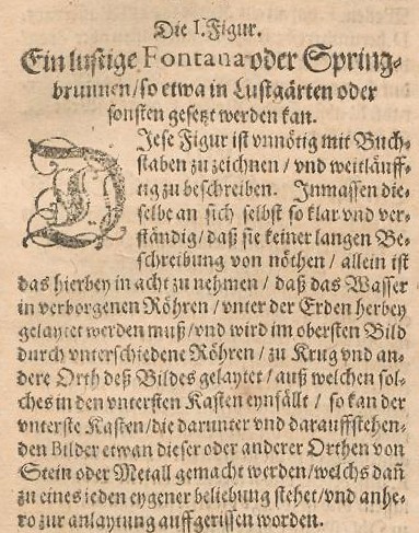 Kunstliche Abriss, allerhand Wasser-, Wind-, Ross- und Hand Mühlen, beneben schönen und nützlichen Pompen, auch andern Machinen, damit das Wasser in Höhe zuerheben, auch lustige Brunnen und ...