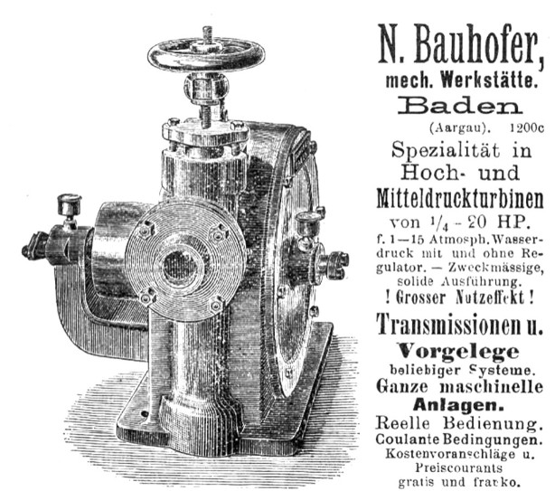 N. Bauhofer Mechanische Werkstätte Baden