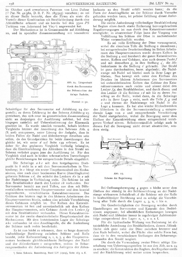 Die Wasserturbinen und deren Regulatoren an der Schweiz. Landesausstellung Bern 1914