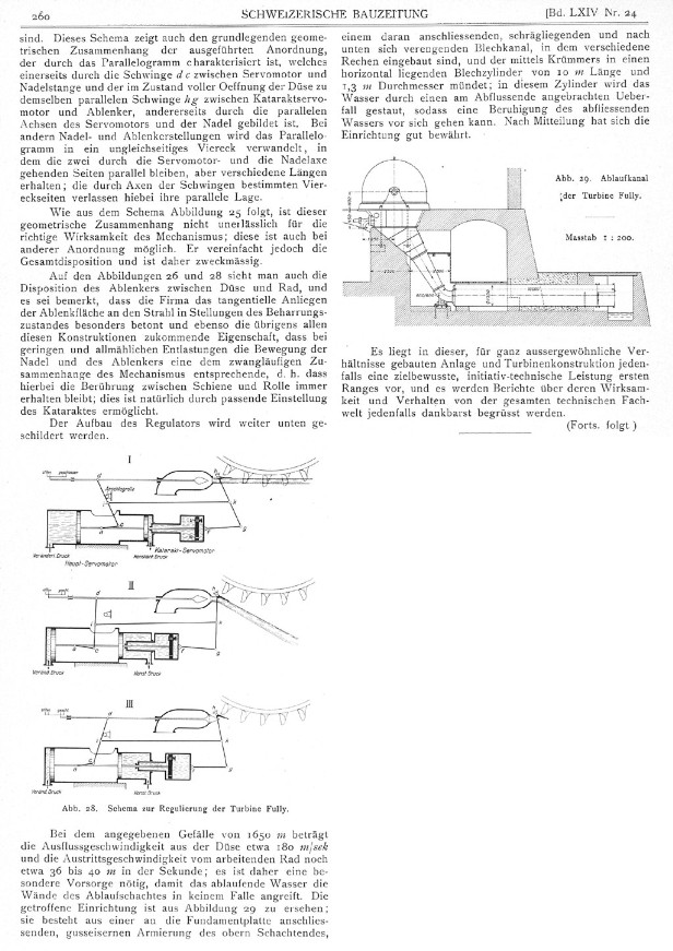 Die Wasserturbinen und deren Regulatoren an der Schweiz. Landesausstellung Bern 1914