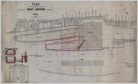 Aare, Thun: Neubau unterer Mühlekanal (Mühlebesitzung Adolf Lanzrein)