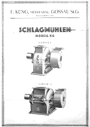 F. Küng Mühlenbau Gossau SG  Schlagmühlen Modell KG