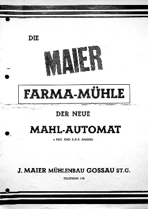 J. Maier Mühlenbau Gossau SG FARMA-Mühle