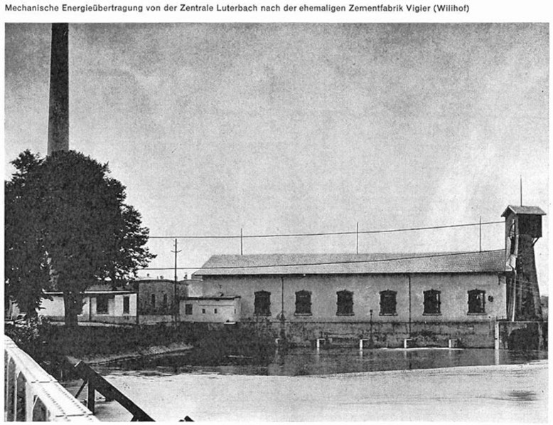 Kraftwerk des Aare-Emme-Kanals, Aufnahme nach 1899