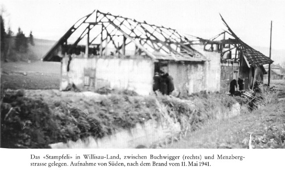 Stampfeli Willisau LU Brand Mai 1941